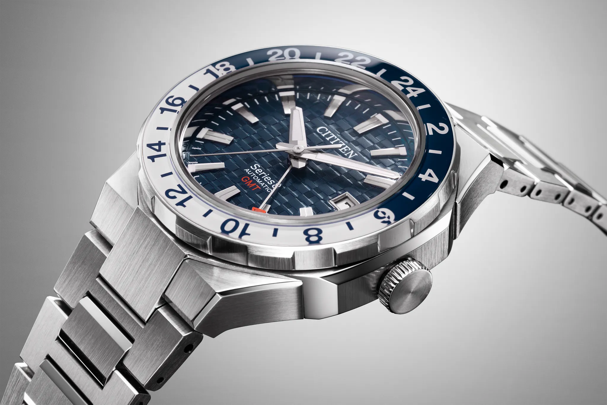 Series8 880 GMT Navy Blue Dial Stainless Steel Bracelet NB6034-58L